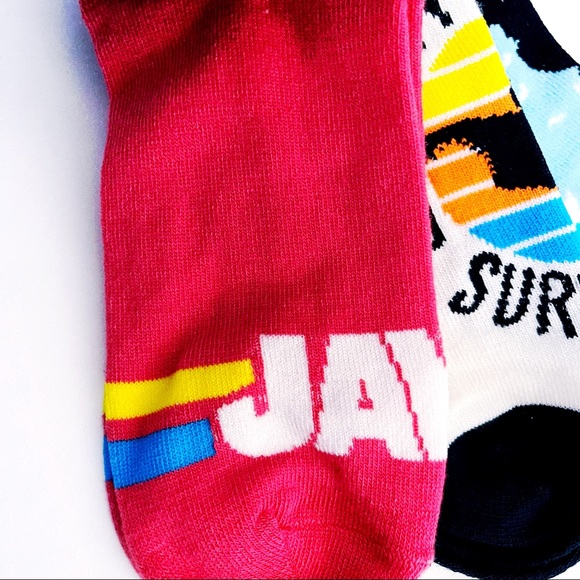 🆕 Jaws Movie Womens Ankle Socks Pink Blue Tie Dye - Picture 6 of 8